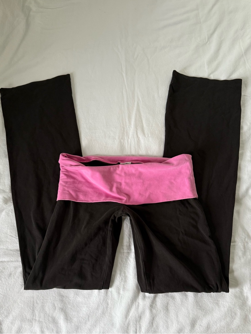 2010 Victoria's Secret PINK yoga pants with pink fold over waistband, size S